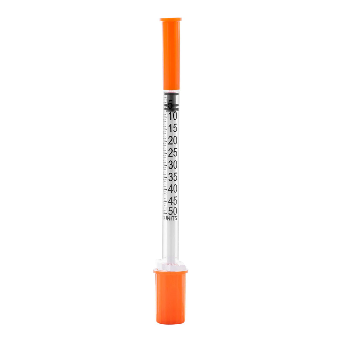 Searvgrh U100 0.5ml syringe with needle in sterile packaging for precision tasks.
