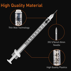Searvgrh U100 31G needle with five-faceted cutting for smooth penetration.