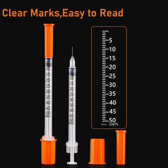 Searvgrh U100 individually packaged sterile syringes for clean handling.