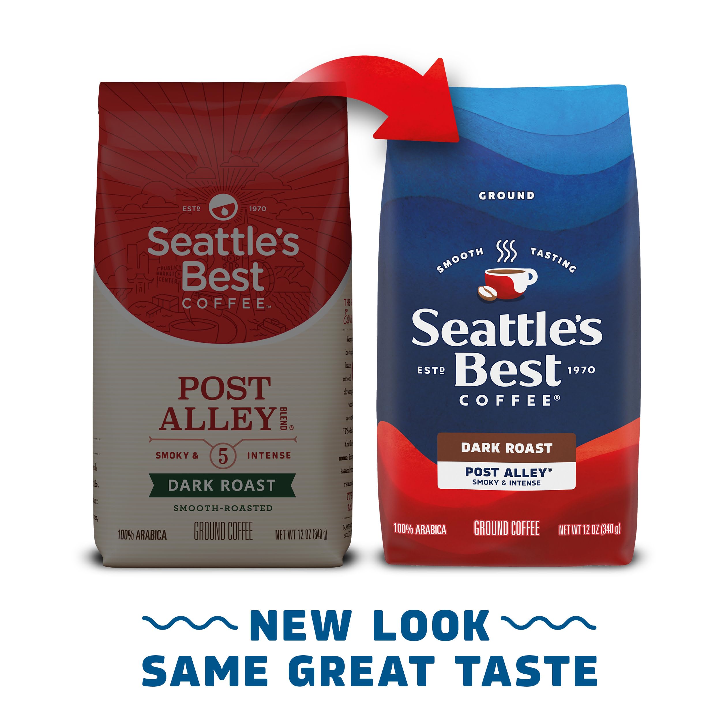 Seattle's Best Coffee 100% Arabica beans deliver aroma and clarity.