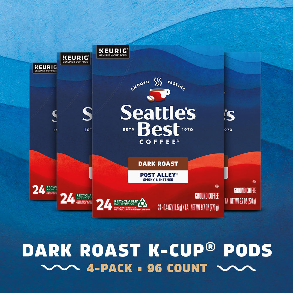 Seattle's Best 24-pod box front for convenient single-serve brewing.
