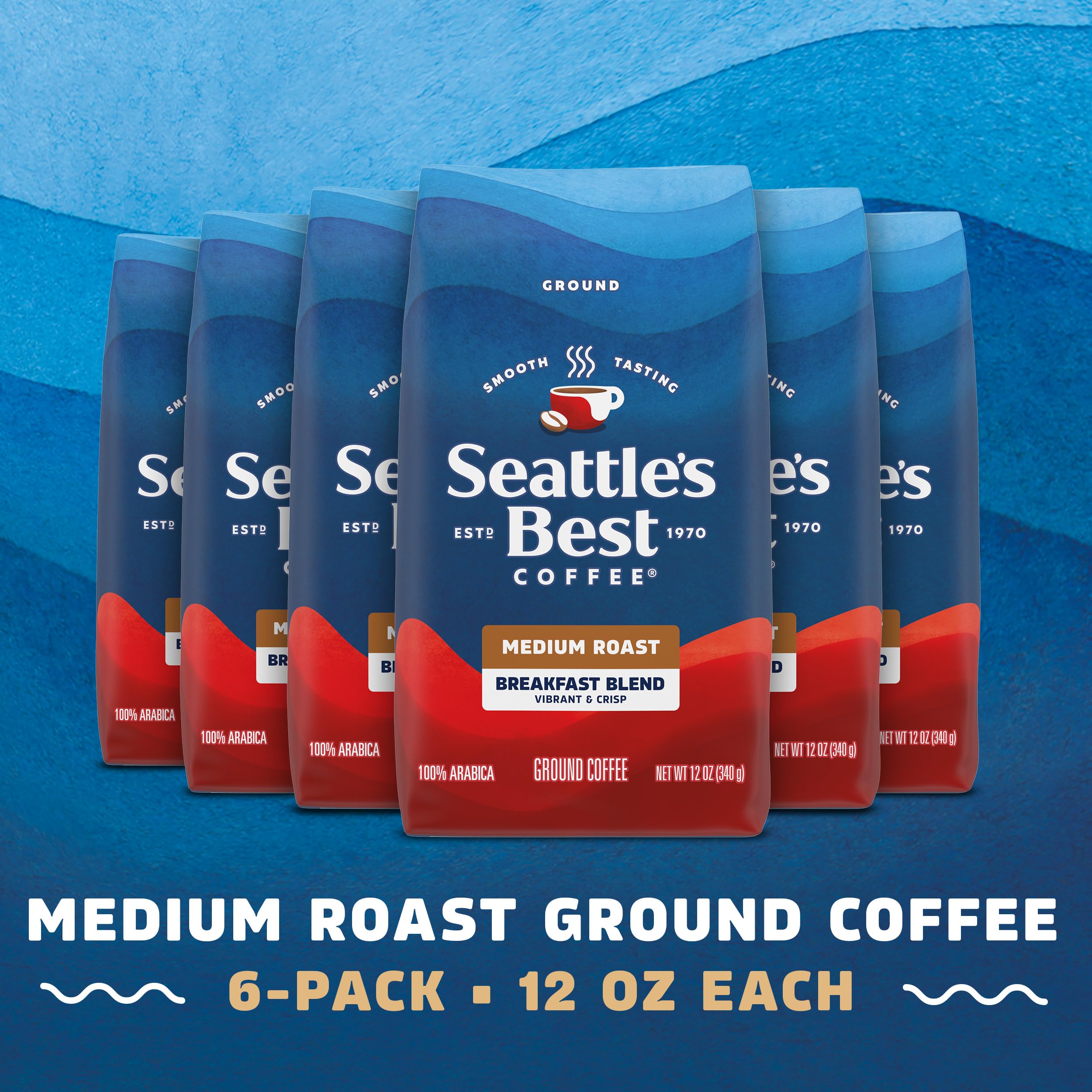 Seattle's Best Coffee Breakfast Blend bag front for everyday cafe-quality at home