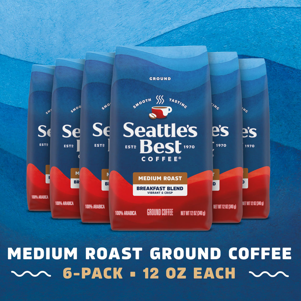 Seattle's Best Coffee Breakfast Blend bag front for everyday cafe-quality at home