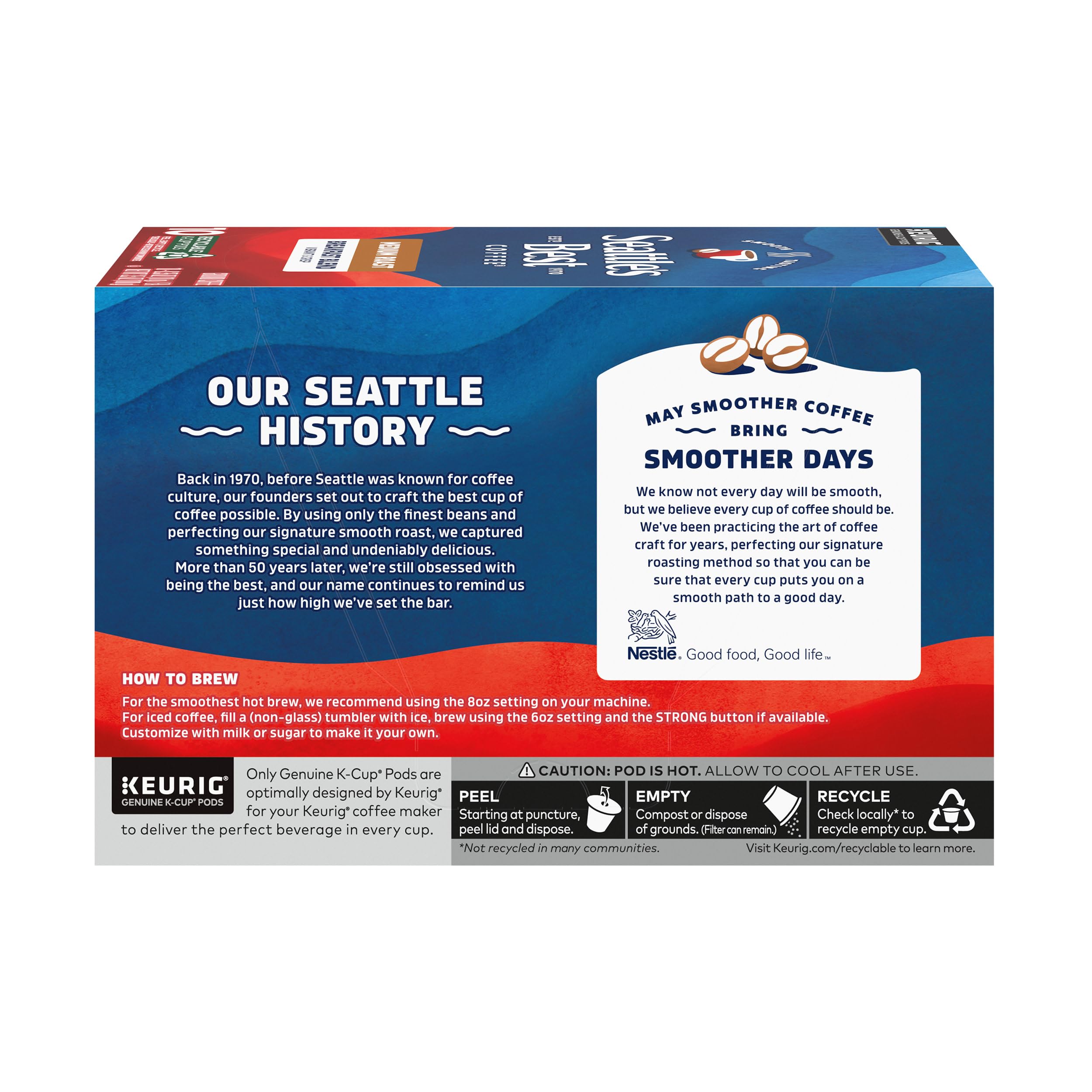 Seattle's Best Brew-ready-kcup-brewing image signals simple, reliable coffee in seconds.