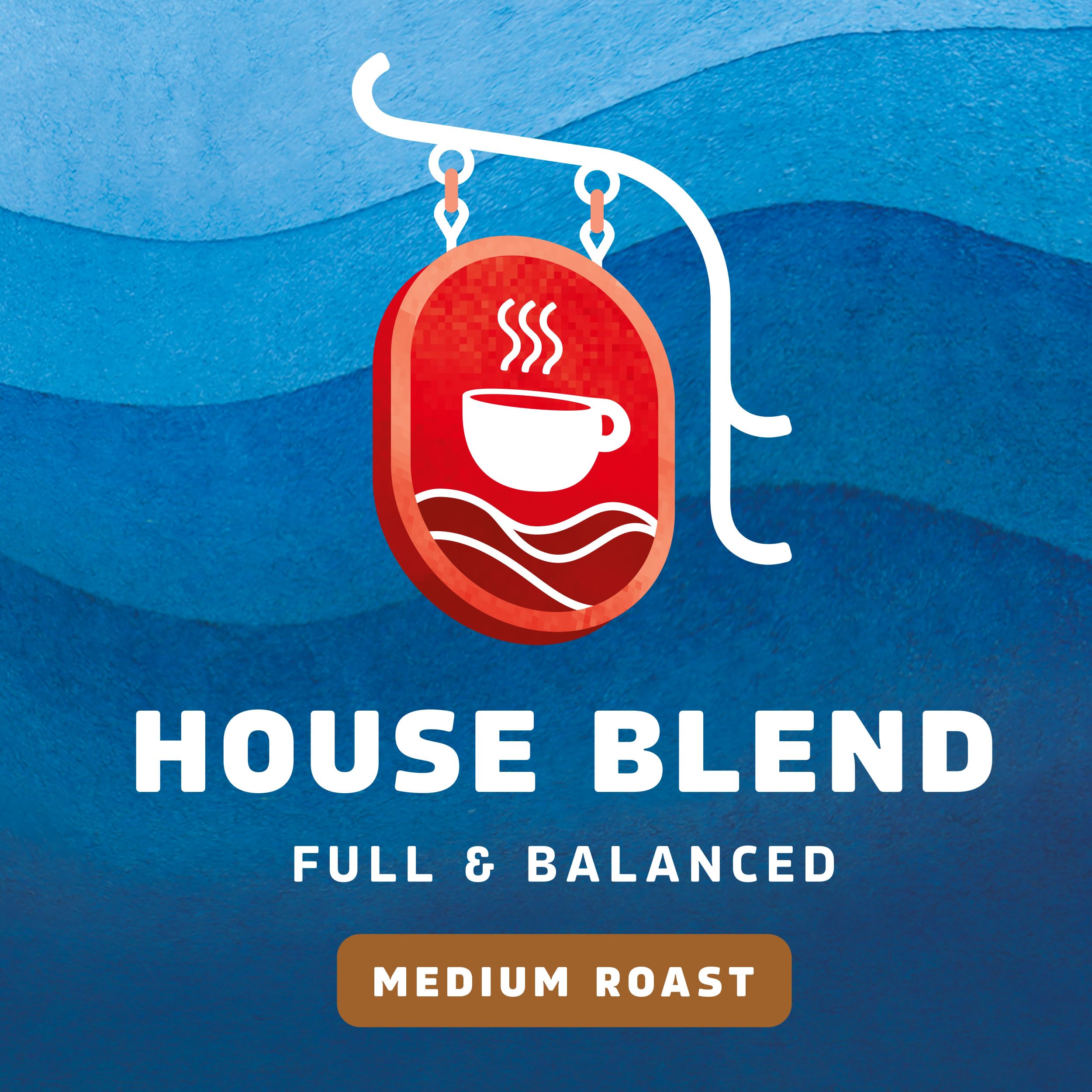 A freshly brewed Seattle's Best House Blend cup with smooth, balanced taste.