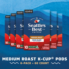 Seattle's Best new-look packaging shows the same smooth House Blend for Keurig users.