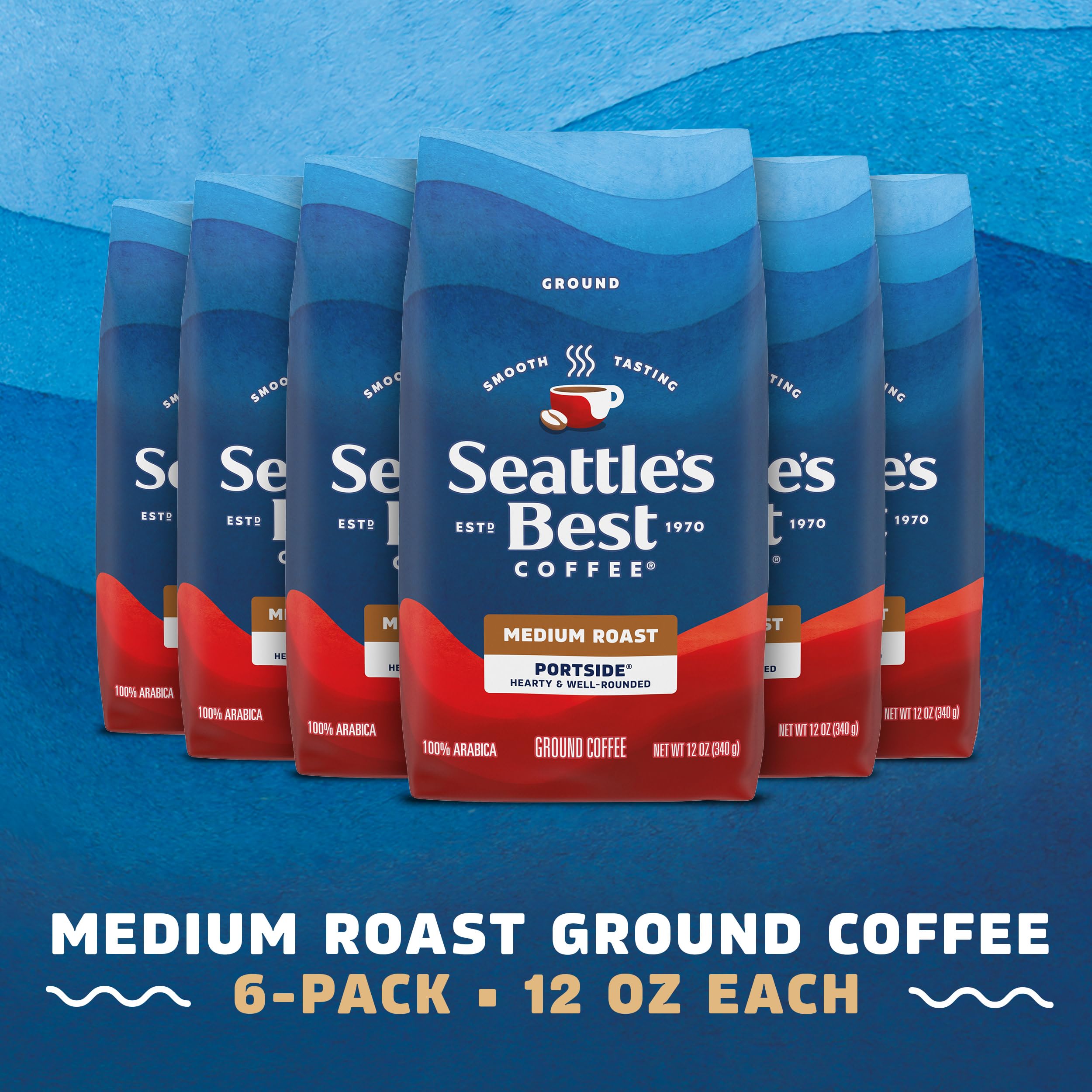 Portside ground coffee bag ready for easy home brewing and flavor.