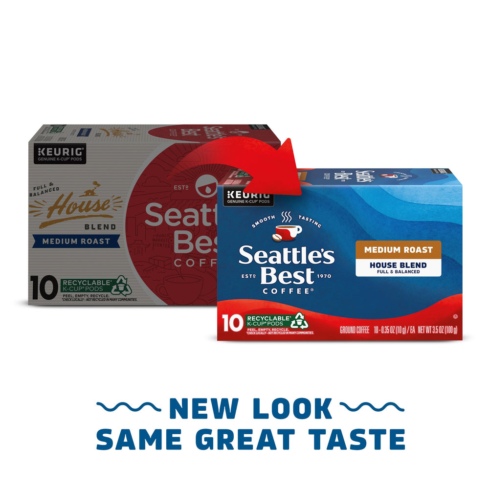 Close-up of Seattle's Best signature smooth roasting, rich aroma and balanced flavor.