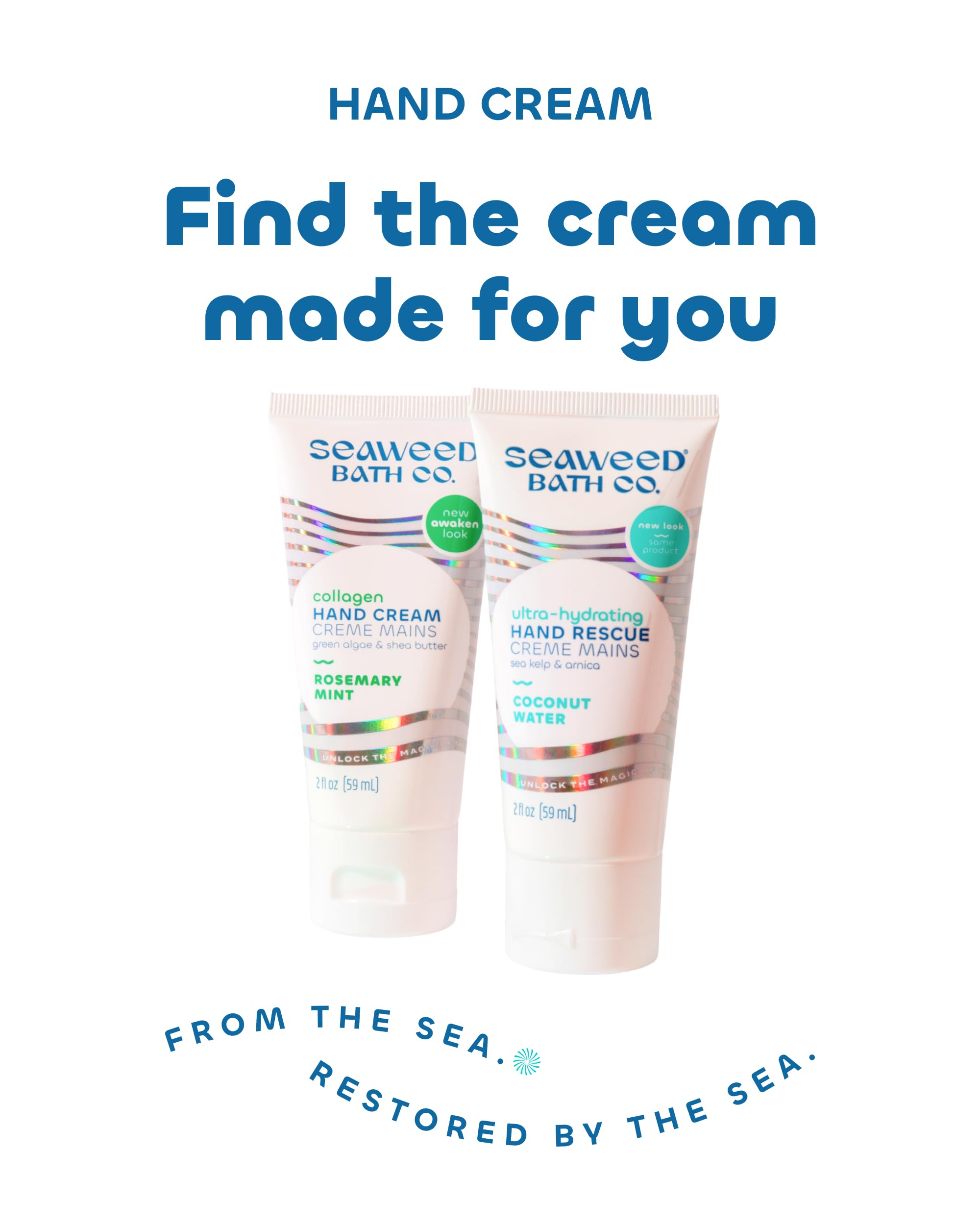 The Seaweed Bath Co. Ocean conservation partnership icon conveys responsible values.