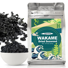 SEAYOFA wakame 8oz bulk pack ideal for miso soup and salads