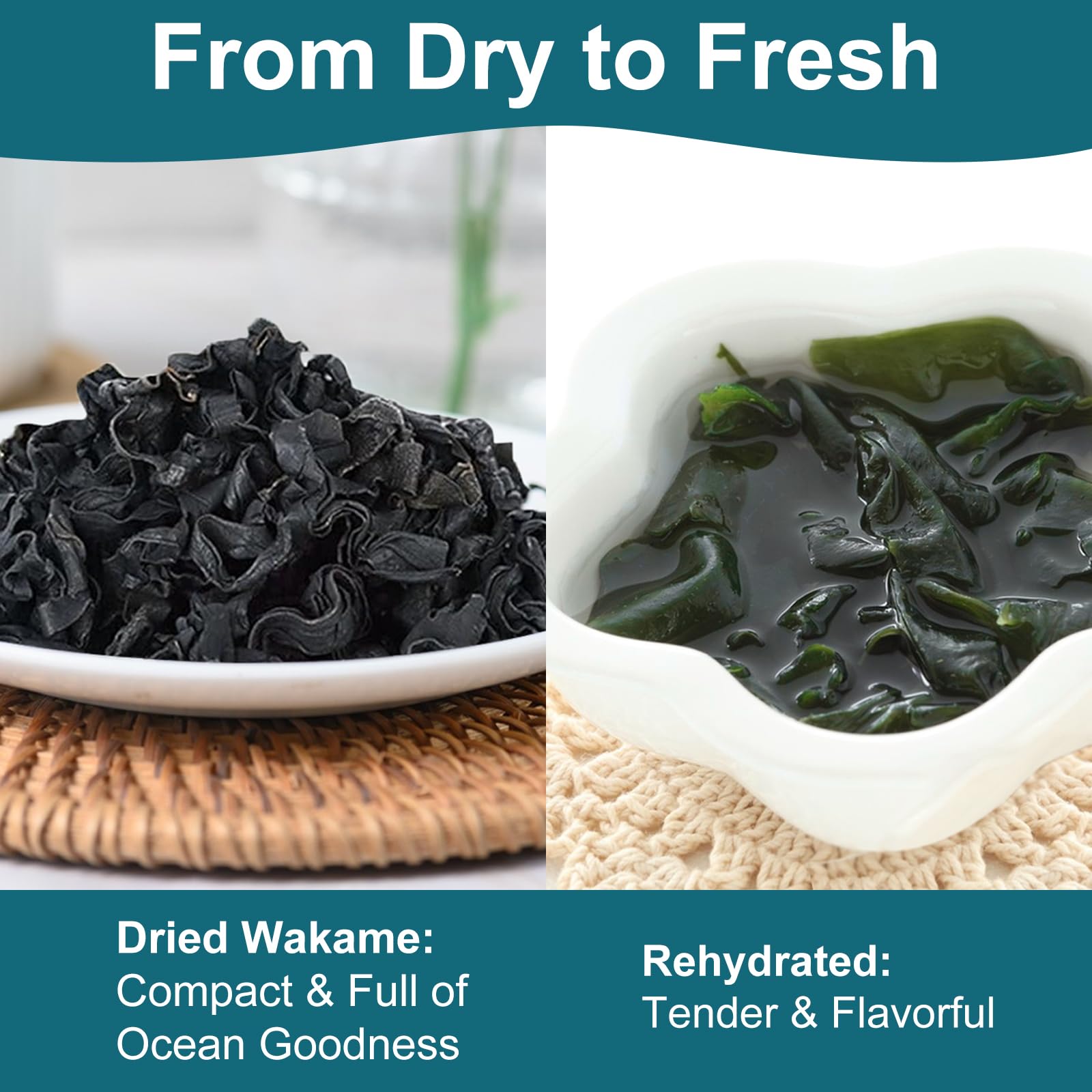 SEAYOFA wakame camping meal ready-to-use sea vegetable