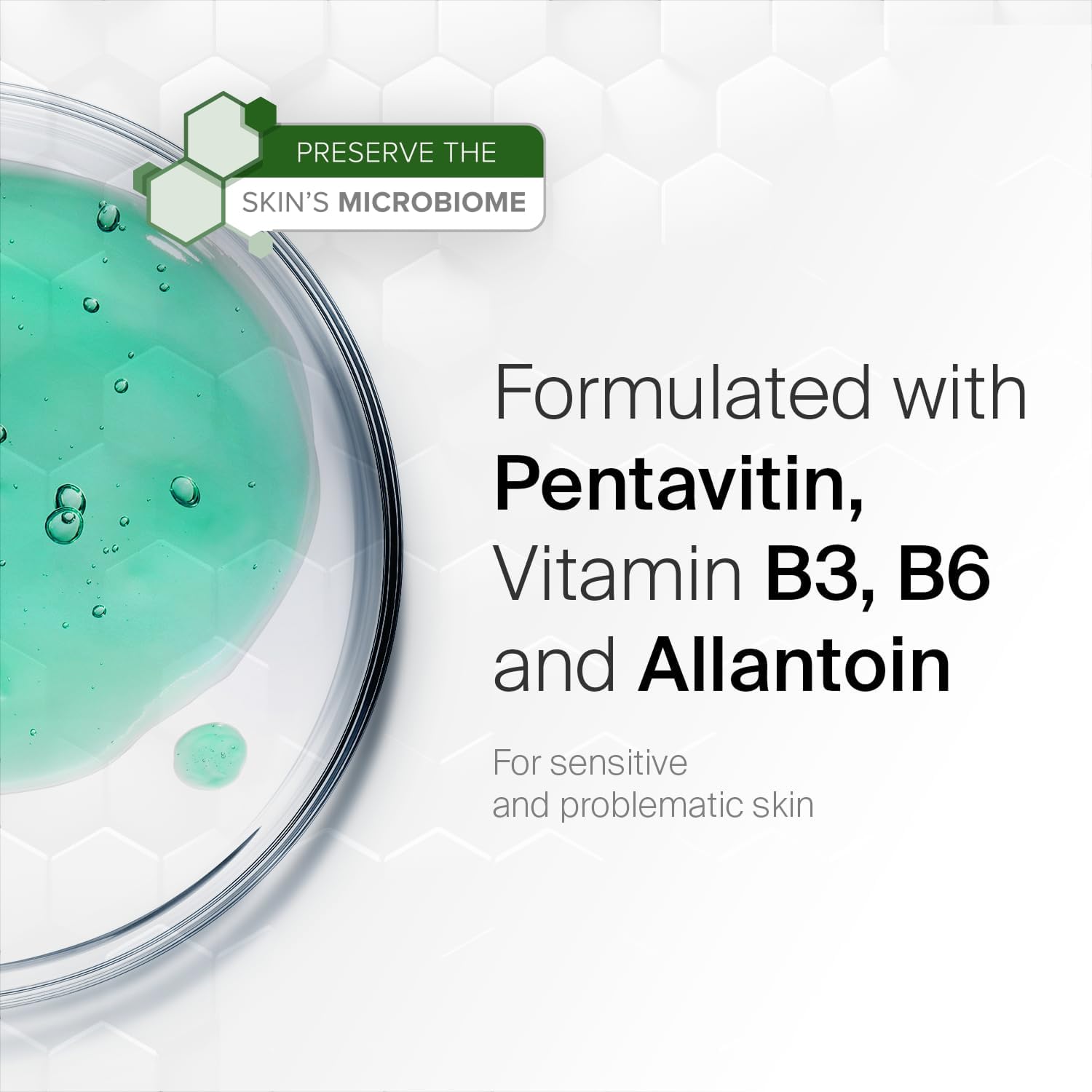 SEBAMED allantoin and pentavitin ingredients graphic show hydration benefits.