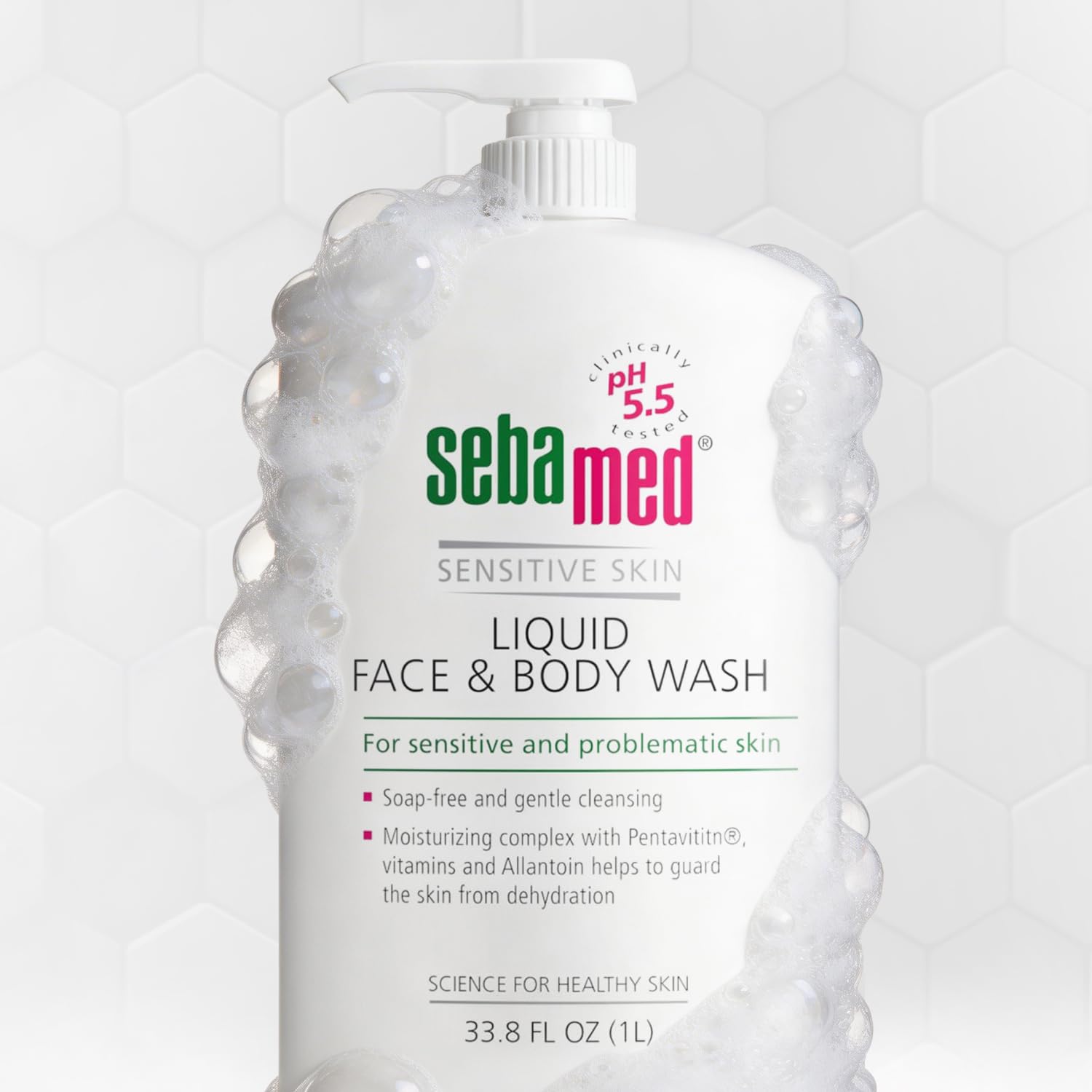 SEBAMED dermatologist recommended branding on packaging for trusted care.