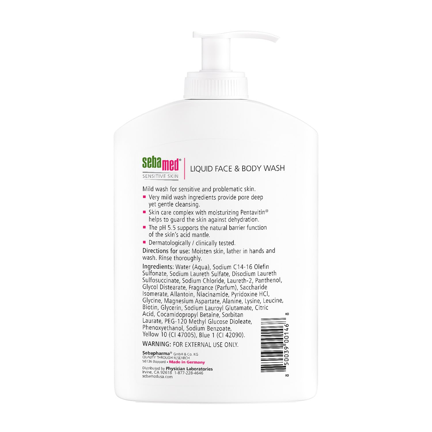 SEBAMED liquid face and body wash 2-pack highlights value for daily routines.