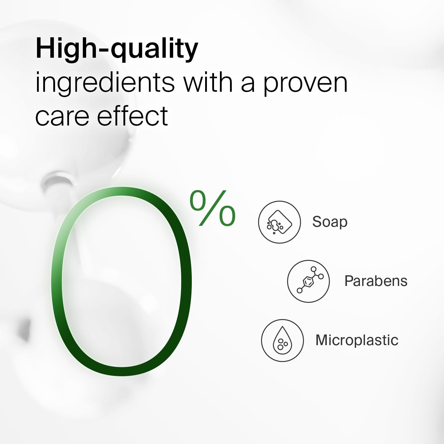 SEBAMED mild hydrating cleanser creates light foam on skin.