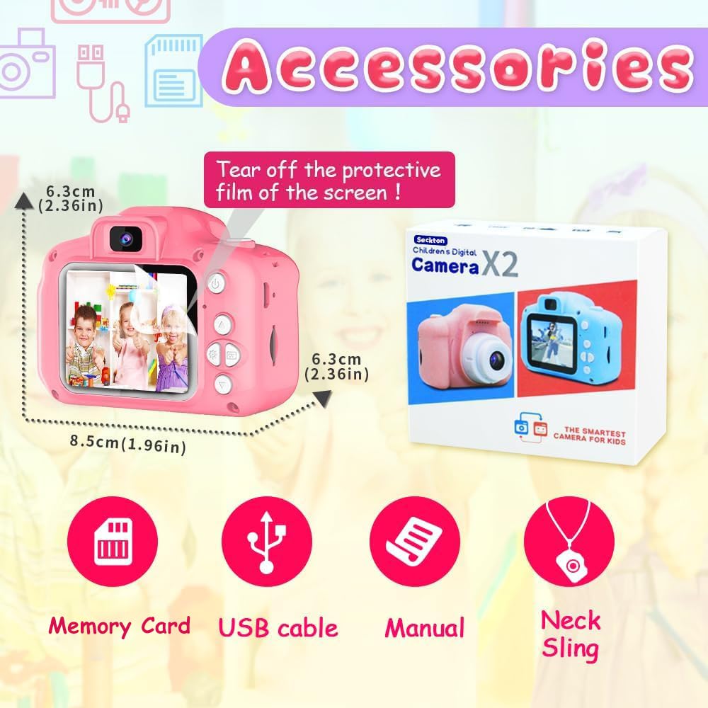 Seckton Upgrade Kids Selfie Camera outdoor use captures playful moments.