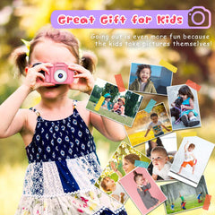 Seckton Upgrade Kids Selfie Camera lanyard included for hands-free carrying.