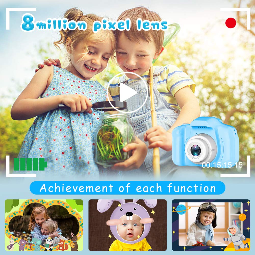 Seckton Upgrade Kids Selfie Camera with portable lanyard for travel
