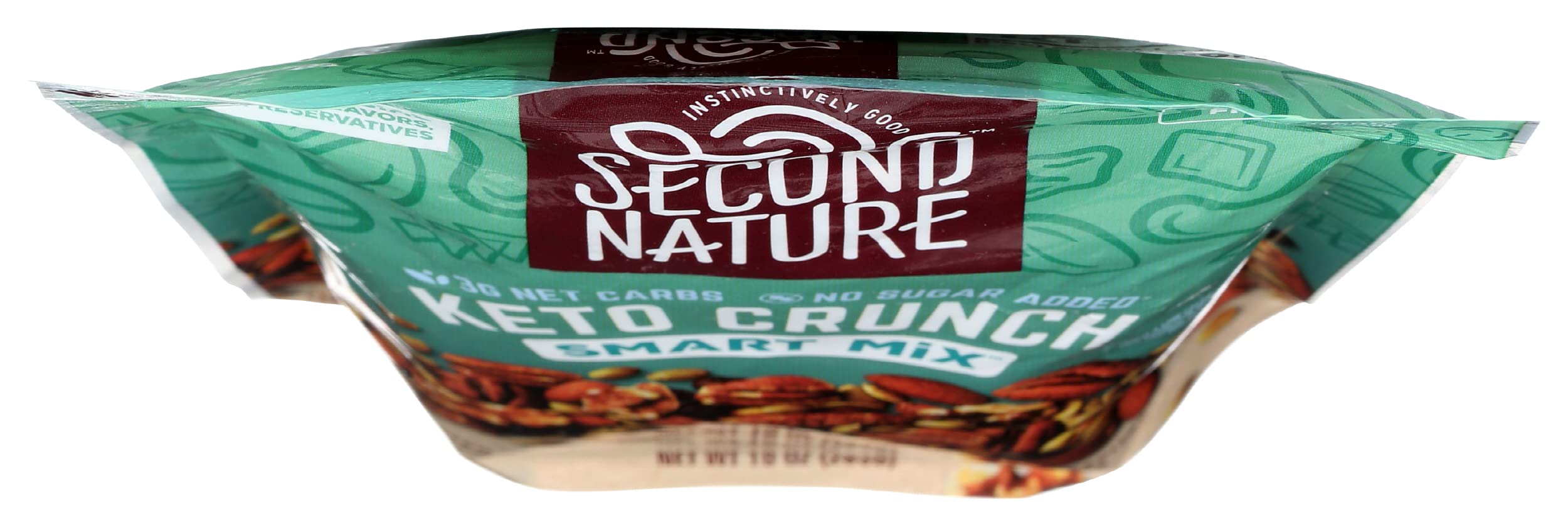 Second Nature Keto Crunch walnuts offering a rich, nutty texture.