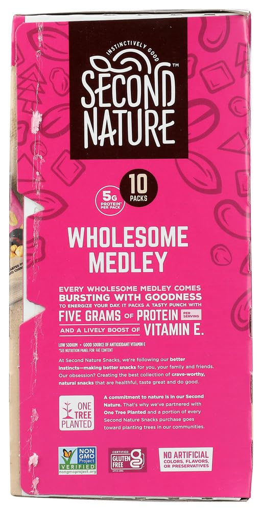 Second Nature Wholesome Medley Trail Mix serving bowl ready to snack