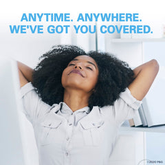 Secret can highlights 24-hour protection for daily wear.