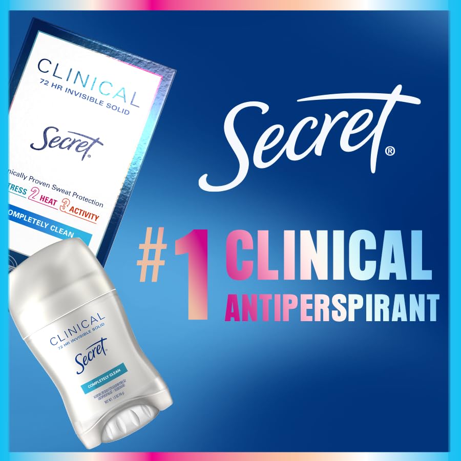 Secret 3x stress protection tackles sweat from stress, heat, and activity.