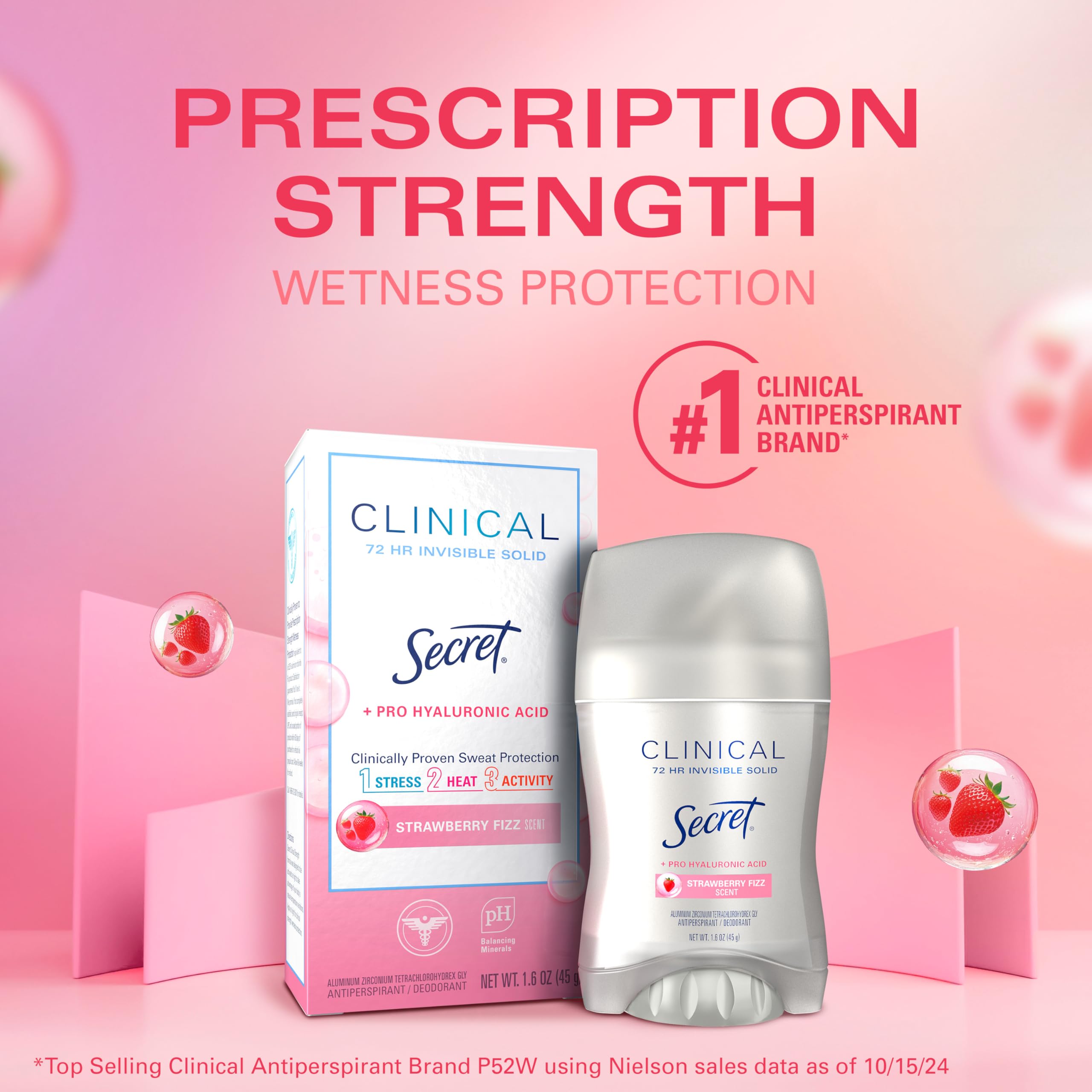 Secret 3x stress protection photo communicates protection during stress sweat