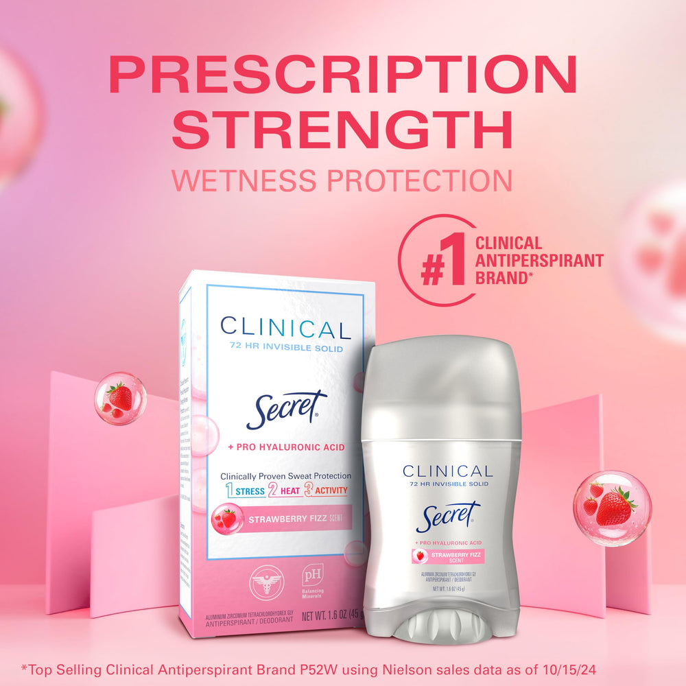 Secret 3x stress protection photo communicates protection during stress sweat