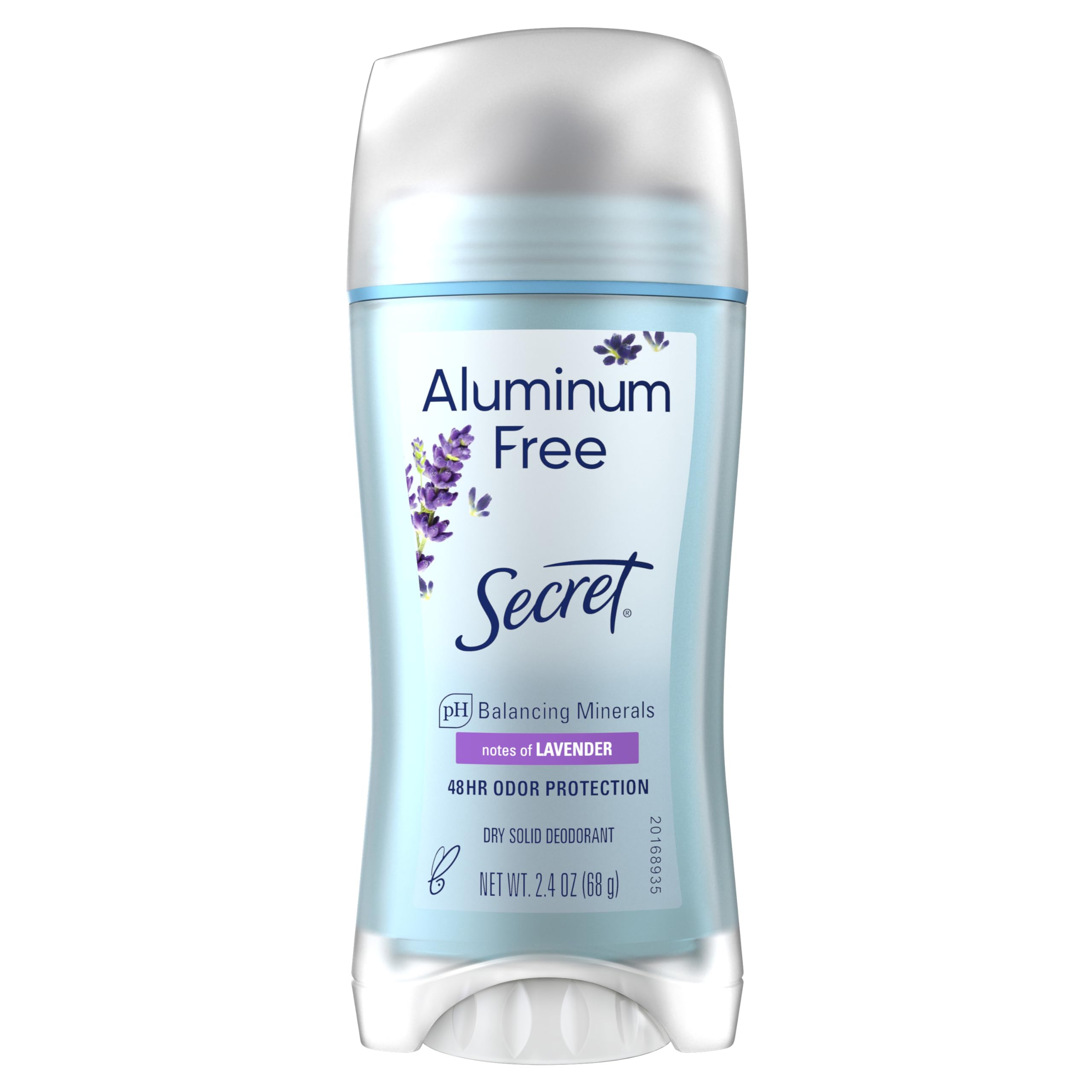 Secret Aluminum Free Deodorant for Women front label showing lavender-scent branding