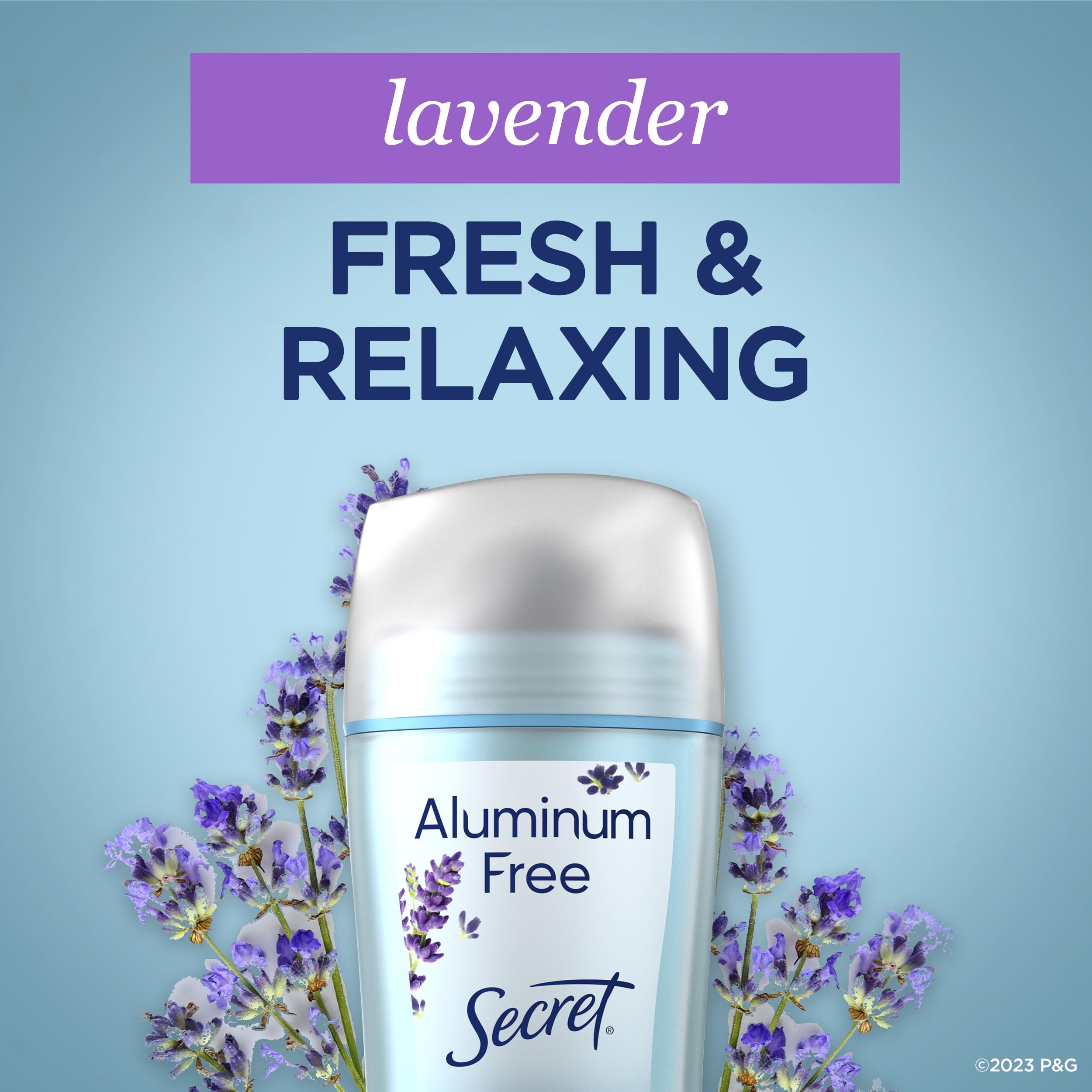 Secret packaging communicates a 2.4 oz solid deodorant option