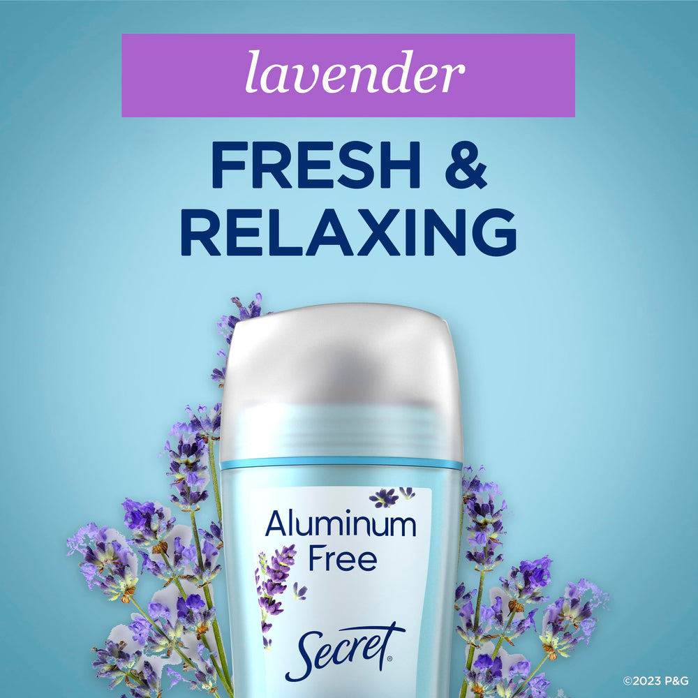 Secret packaging communicates a 2.4 oz solid deodorant option