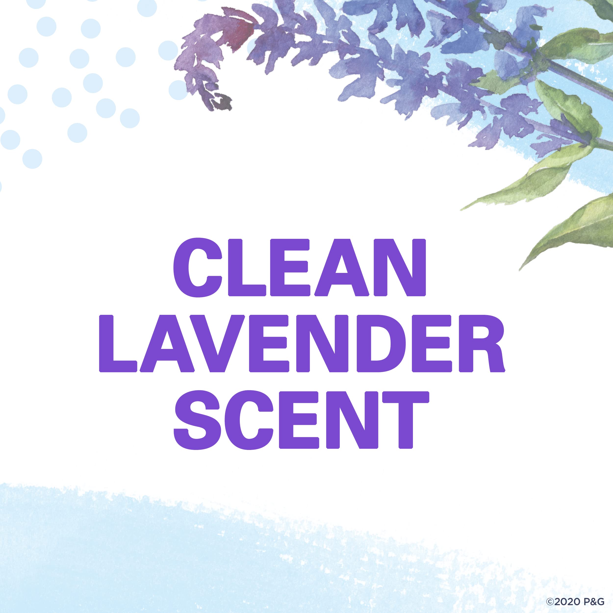Secret clean lavender scent close-up hints fresh, light fragrance.