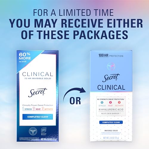 Secret Clinical Strength completely clean scent packaging design
