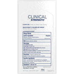 Secret Clinical Strength Clear Gel applies smoothly for comfortable, fast-drying protection