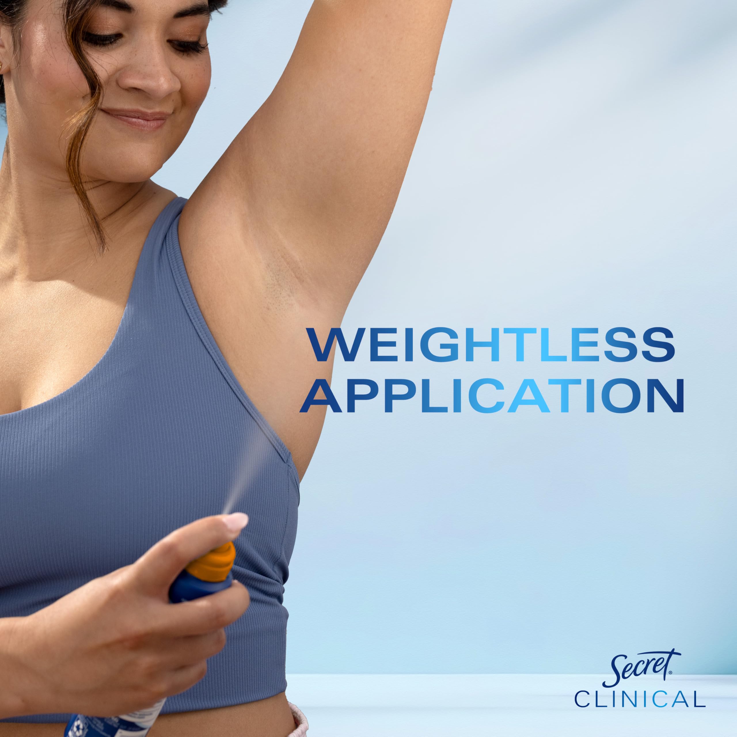 Secret Clinical Strength Dry Spray packaging emphasizes 72-hour protection.