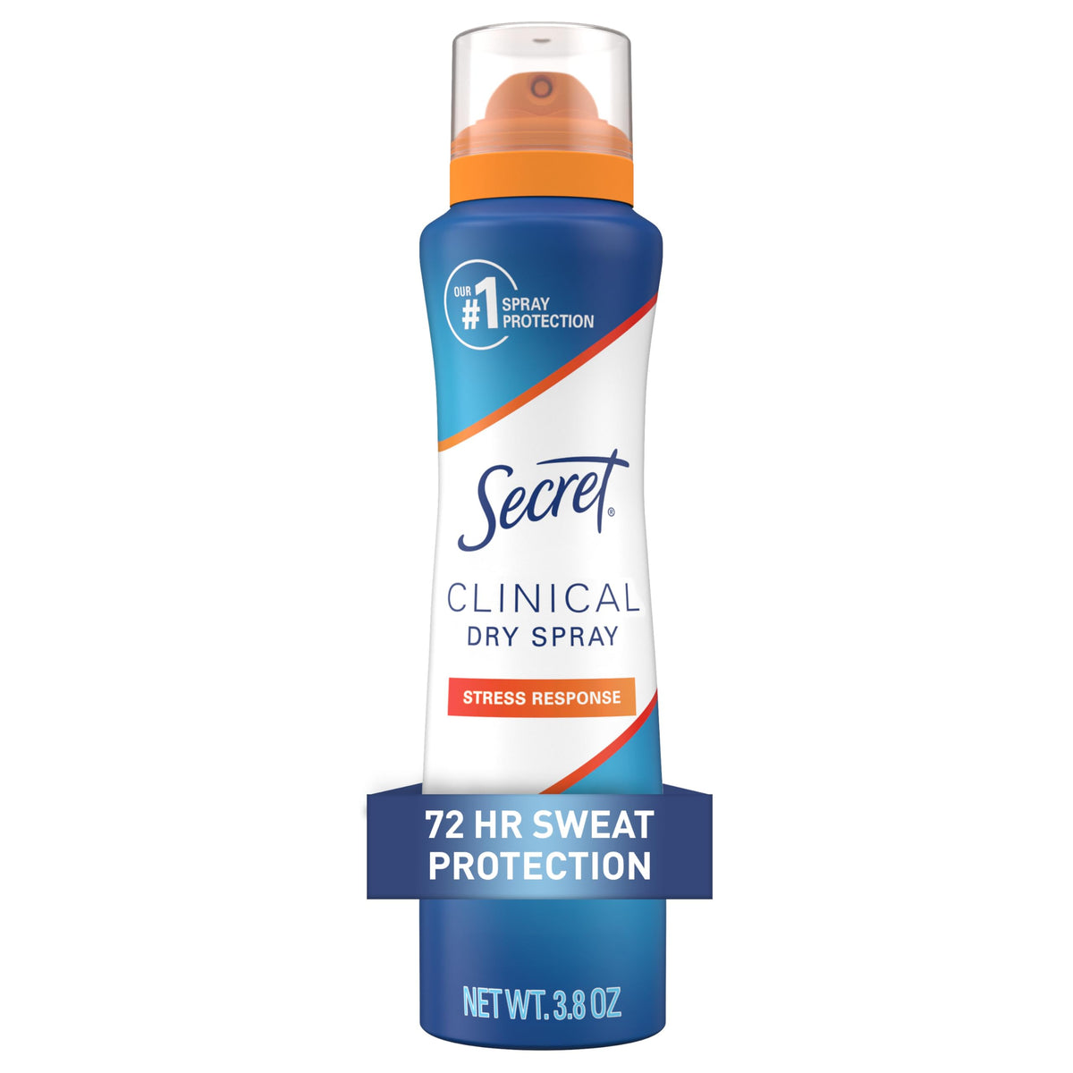 Secret Clinical Strength Dry Spray bottle close-up showing daily protection.