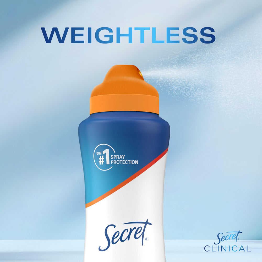 Secret Clinical Strength Dry Spray cruelty-free stamp on label.