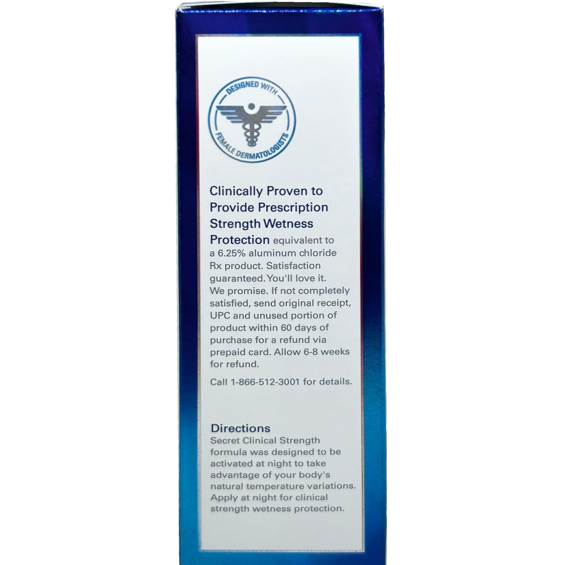 Secret Clinical Strength Invisible Solid Deodorant cap-open view for easy use