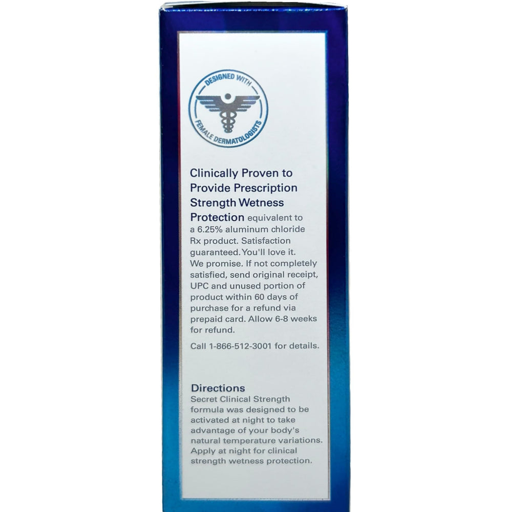 Secret Clinical Strength Invisible Solid Deodorant cap-open view for easy use