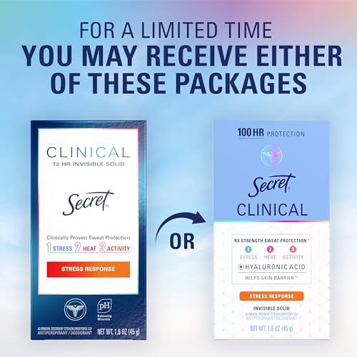 Secret Clinical Strength 2-pack packaging shown with product information.