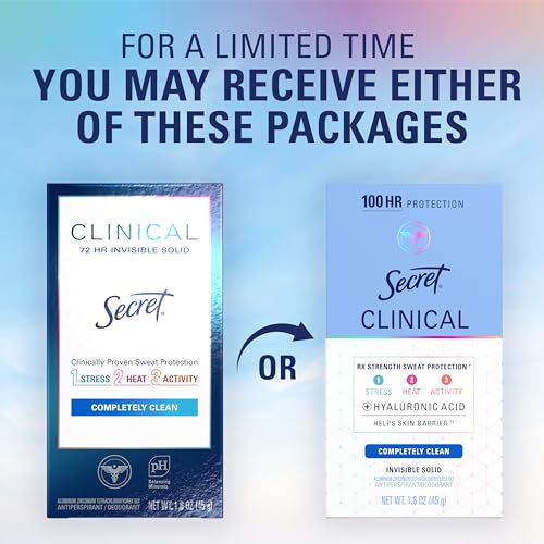 Secret Clinical Strength offers protection against stress, heat, and activity perspiration