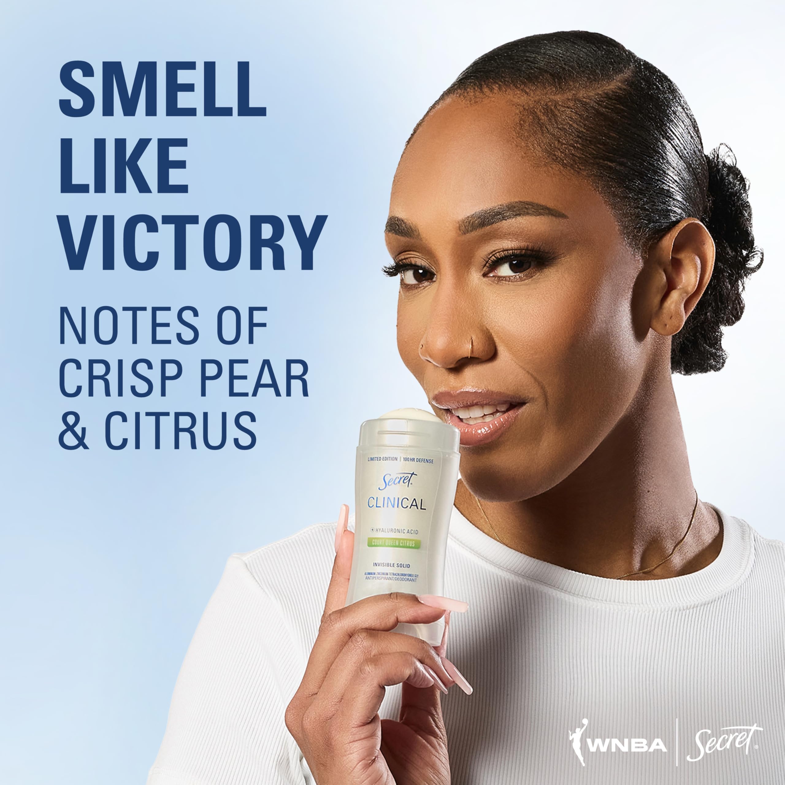 Hyaluronic acid icon on label signals skin-friendly barrier support.