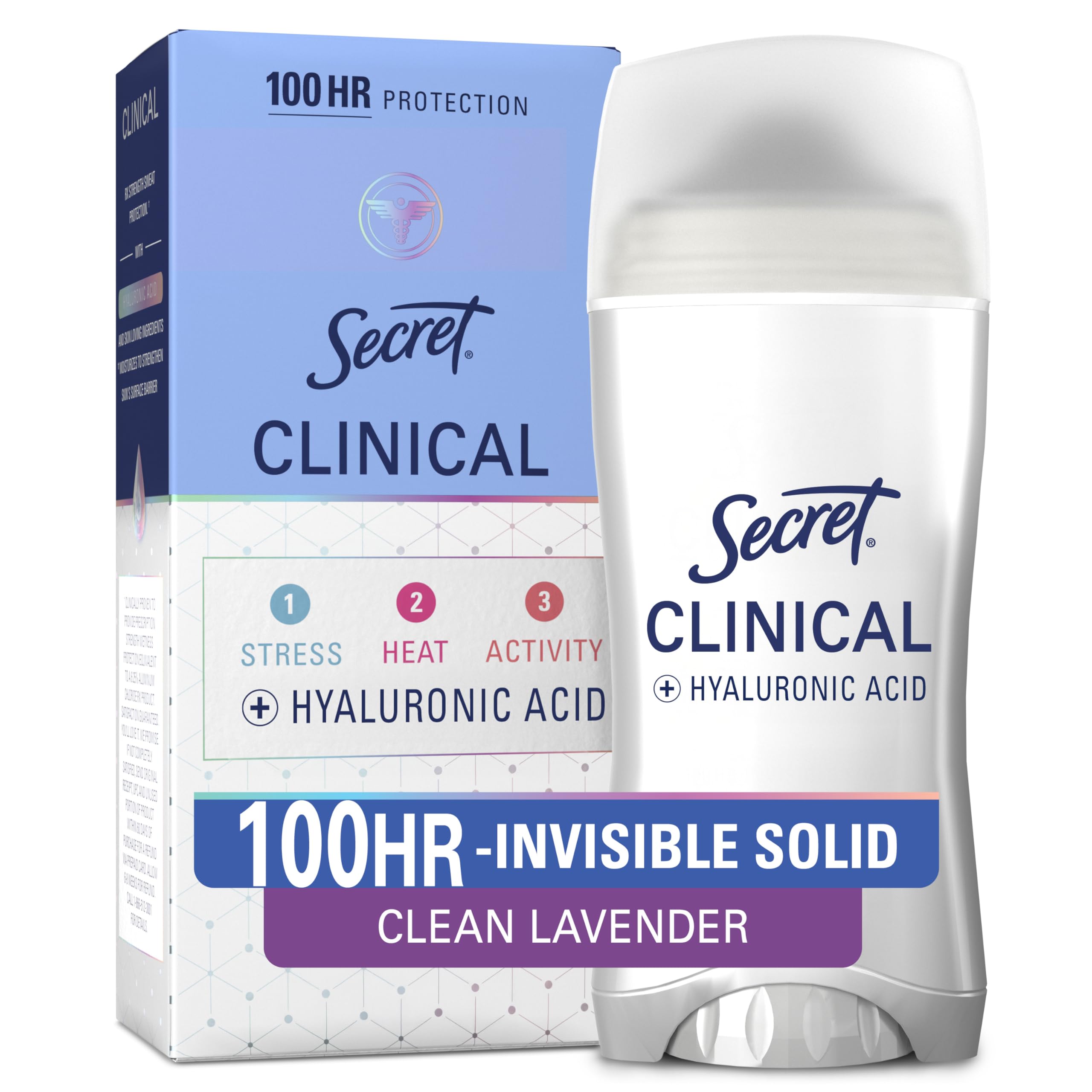 Secret Clinical Strength Women front view, invisible solid protection for everyday confidence