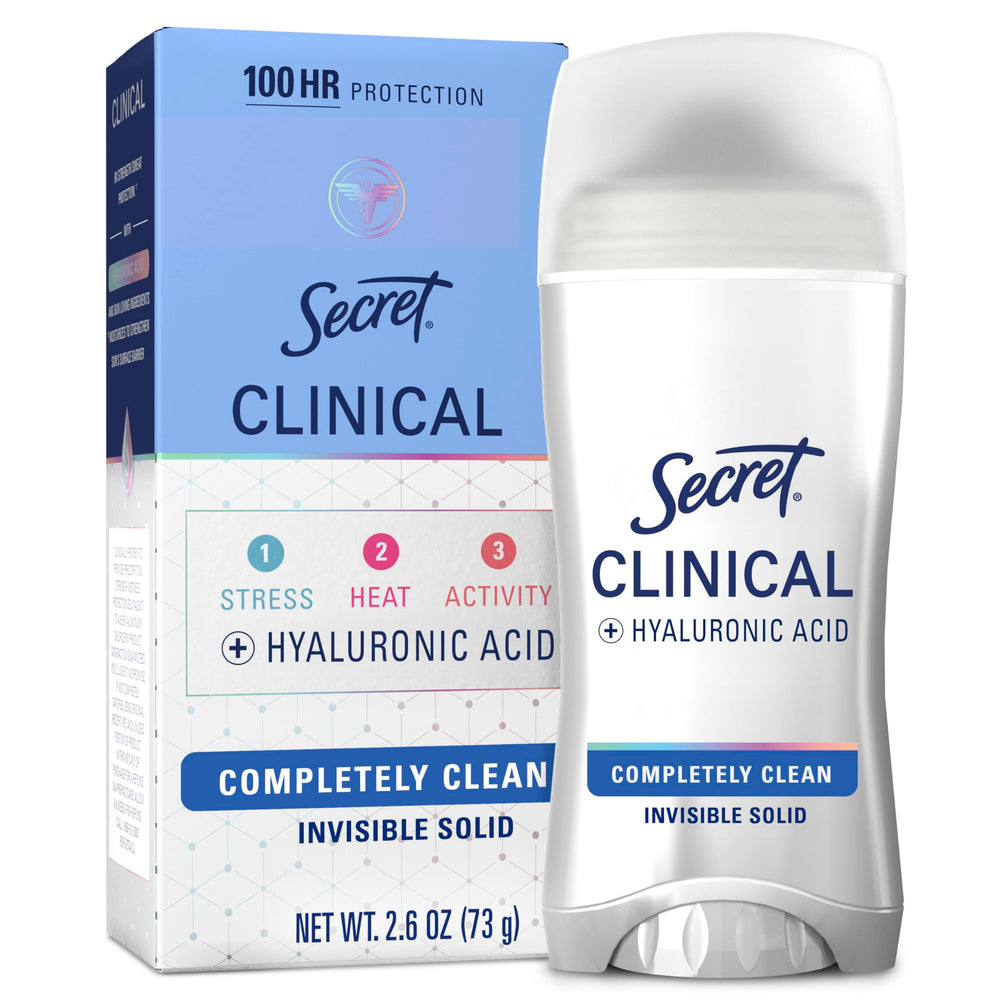 Secret Clinical Strength deodorant stick application with invisible protection for daily wear