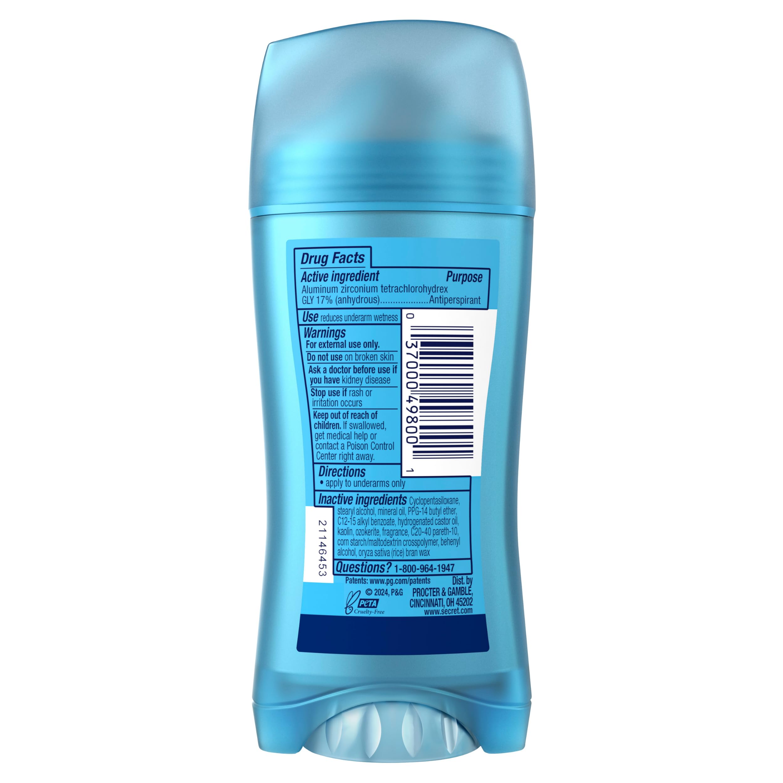 Secret coconut scent deodorant with fresh tropical aroma.