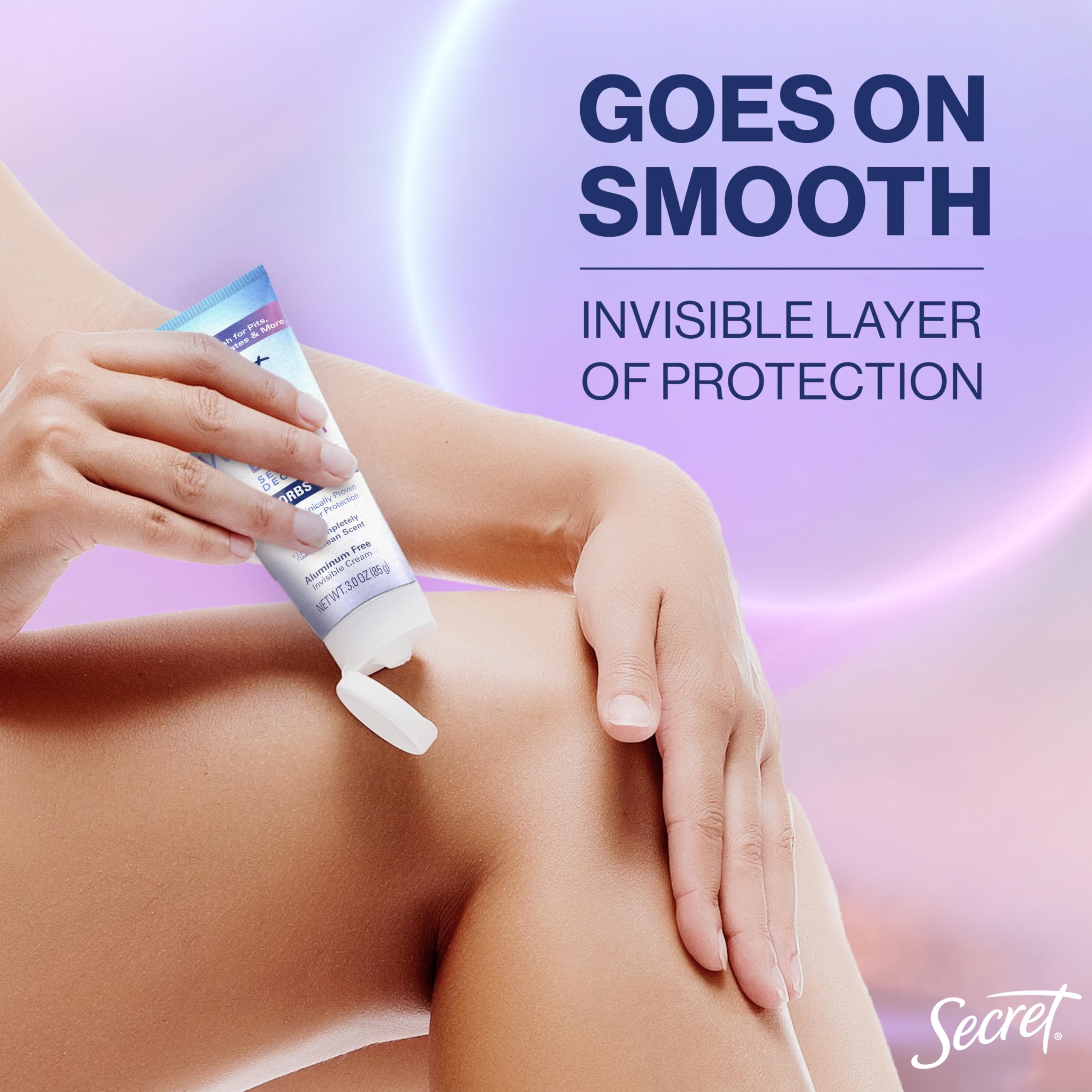 Secret Whole Body Deodorant usage on active lifestyle scene