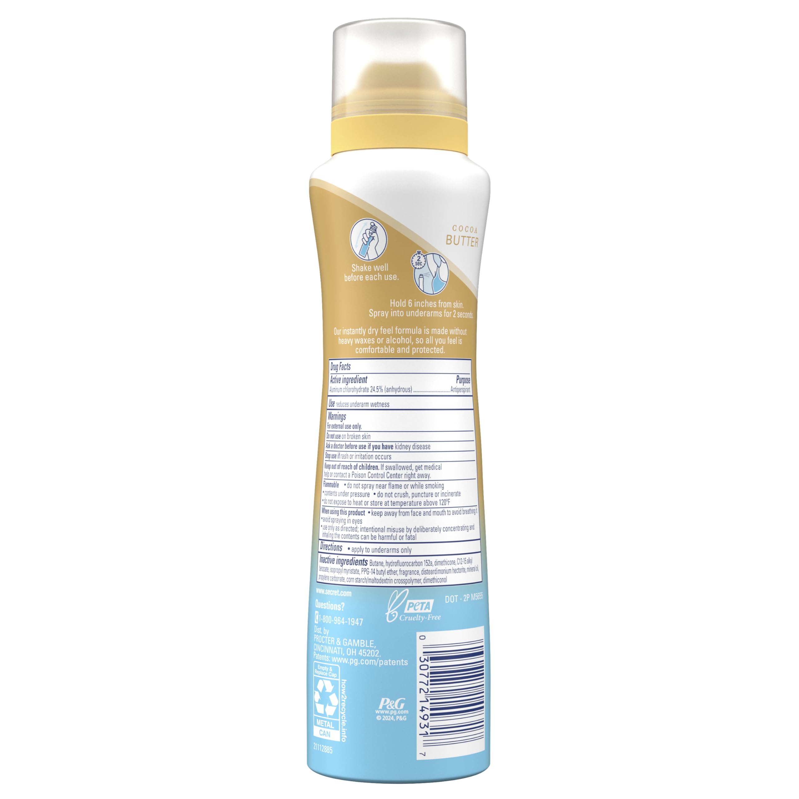 Up to 48-hour protection against sweat and odor.
