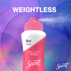 Secret Dry Spray with minerals for pH-balanced care.