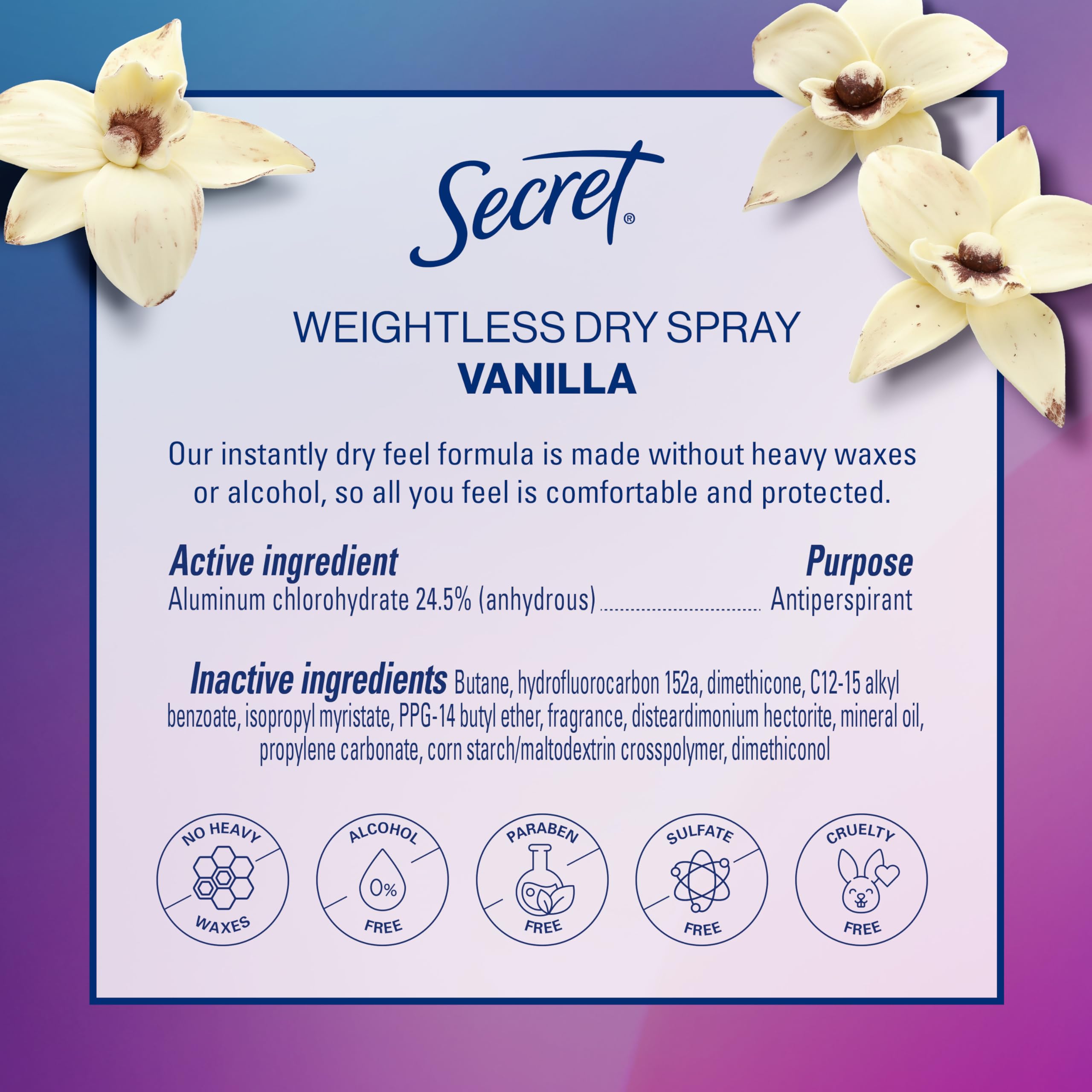 Secret Dry Spray pack of 3 bottles for value and convenience