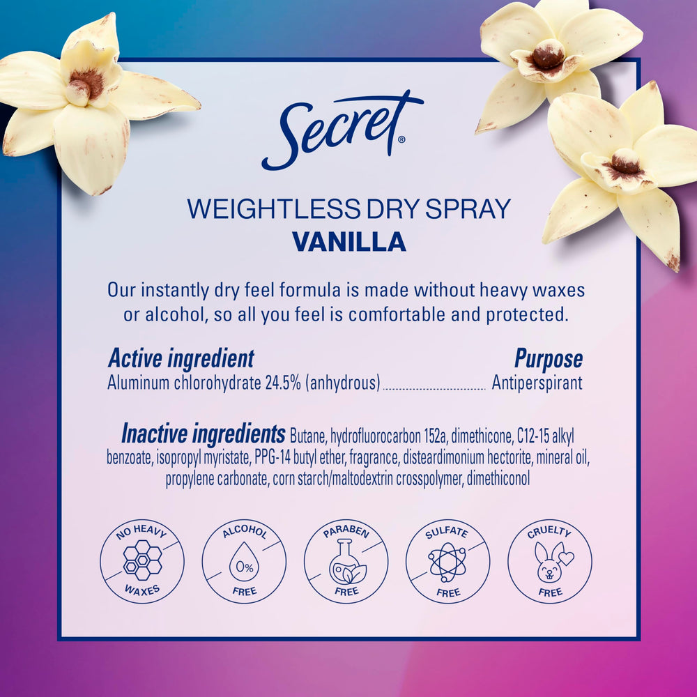 Secret Dry Spray pack of 3 bottles for value and convenience